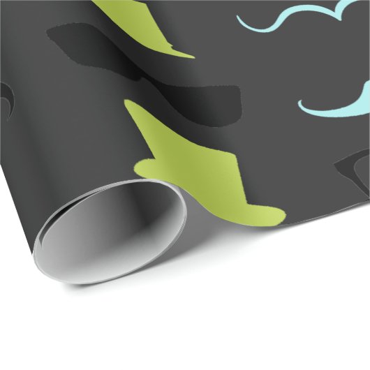 威勢のいい小男の口ひげパーティー ラッピングペーパー (ロールコーナー)