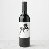 威勢の良い馬 ワインラベル (正面)