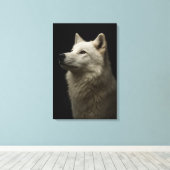 威厳あるオオカミの肖像画 力強さと王者の自信 キャンバスプリント (インサイチュ (ウッドフロア))