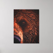 威厳あるクマの肖像画アート - 迫力ある野生動物 キャンバスプリント (正面)