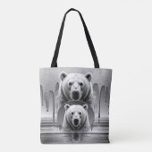威厳あるホッキョクグマの顔 北極の野生動物 🐻❄️ トートバッグ (裏面)