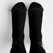 威厳ある冬のシロフクロウ ソックス (上部)