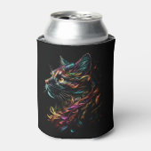 威厳ある猫の横顔  缶クーラー (缶正面)
