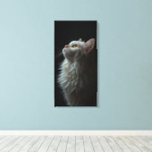 威厳ある猫の肖像画 力強さと王者の自信 キャンバスプリント (インサイチュ (ウッドフロア))