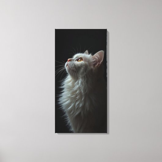 威厳ある猫の肖像画 力強さと王者の自信 キャンバスプリント (正面)