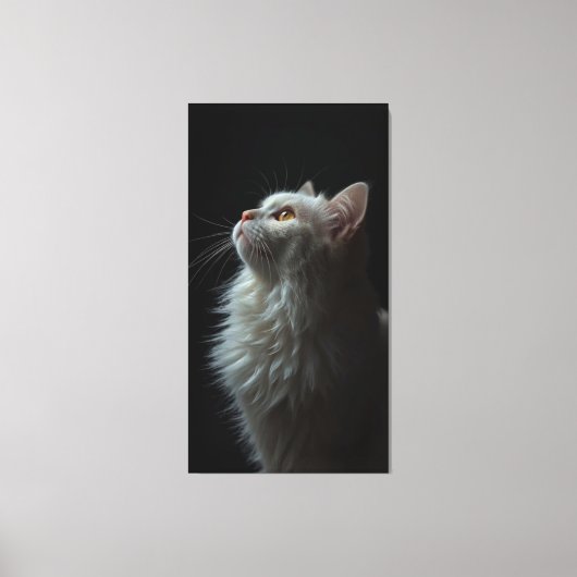 威厳ある猫の肖像画 力強さと王者の自信 キャンバスプリント (正面)