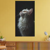 威厳ある猫の肖像画 力強さと王者の自信 キャンバスプリント (インサイチュ (リビング))