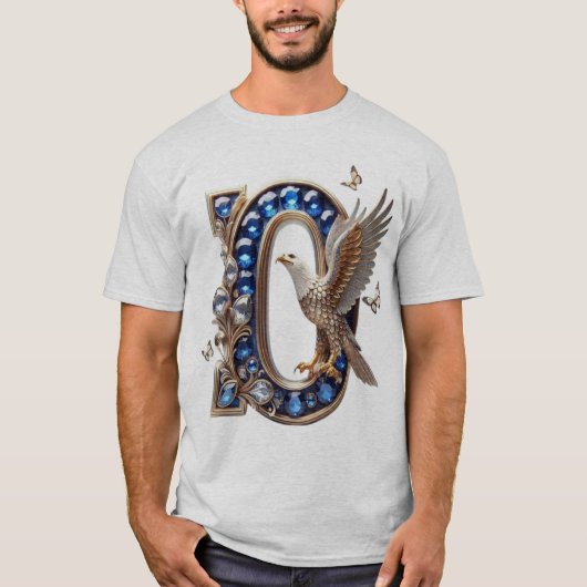 威厳ある羽根のD Tシャツ (正面)