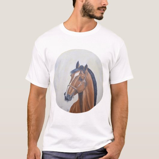 威厳ある馬の肖像Tシャツ Tシャツ (正面)