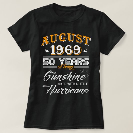 威厳があるな1969年、日光が50年間のあること Tシャツ (デザイン正面)