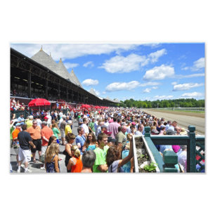 威厳があるのSaratogaの競馬場 フォトプリント