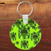 威厳があるベビー誕生石宝石アート キーホルダー (正面)