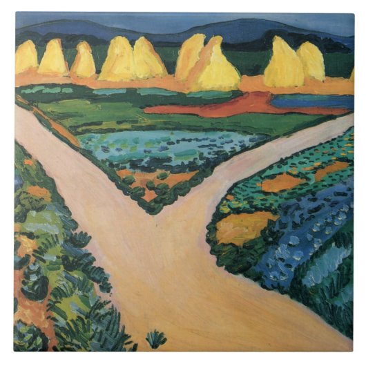 威厳があるマケ絵画の野菜畑 タイル (正面)