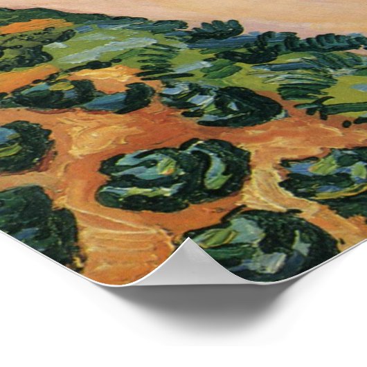 威厳があるマケ絵画の野菜畑 ポスター (角)