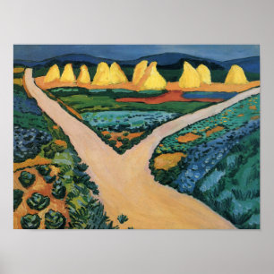 威厳があるマケ絵画の野菜畑 ポスター