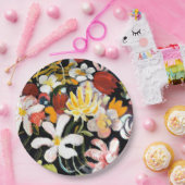 威厳があるマック絵画スの花のカーペット ペーパープレート (パーティー)