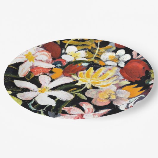 威厳があるマック絵画スの花のカーペット ペーパープレート (アングル)