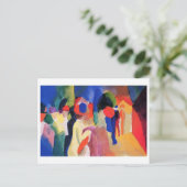 威厳があるマッケ – イエロージャケット付き1913水色 ポストカード (スタンド正面)