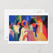 威厳があるマッケ – イエロージャケット付き1913水色 ポストカード (正面/裏面)