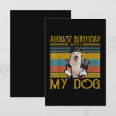 威厳がある誕生日と私のピレ素晴らしネー犬2020 エンクロージャーカード (正面/裏面)