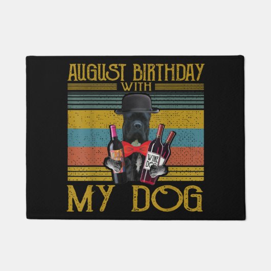 威厳がある誕生日と私の杖コルソ犬2020 ドアマット (正面)
