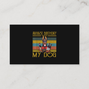 威厳がある誕生日と(犬)ドーベルマン・ピンシェル犬2020 名刺