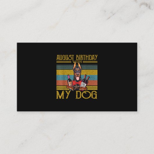 威厳がある誕生日と(犬)ドーベルマン・ピンシェル犬2020 名刺 (正面)
