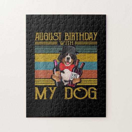 威厳がある誕生日とMy Bemese Moutain Dog 2020 ジグソーパズル (縦)
