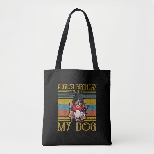 威厳がある誕生日とMy Bemese Moutain Dog 2020 トートバッグ (正面)