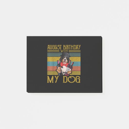 威厳がある誕生日とMy Bemese Moutain Dog 2020 ポストイット (正面)