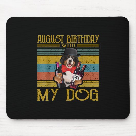 威厳がある誕生日とMy Bemese Moutain Dog 2020 マウスパッド (正面)