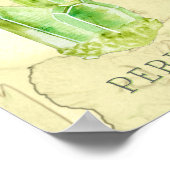 威厳がある誕生日の花と誕生石 ポスター (角)