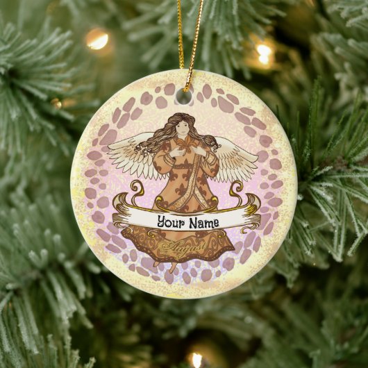 威厳がある誕生日エンジェル誕生日カスタムオーナメント セラミックオーナメント (ツリー)
