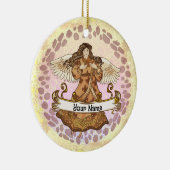 威厳がある誕生日エンジェル誕生日カスタムオーナメント セラミックオーナメント (右)