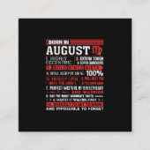 威厳がある誕生日ギフト生まれ-《星座》乙女座威厳がある中 スクエア名刺 (正面)