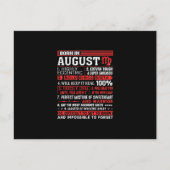 威厳がある誕生日ギフト生まれ-《星座》乙女座威厳がある中 案内ポストカード (正面)