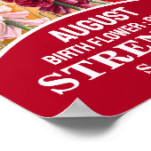 威厳がある誕生月花クリスチャンウォールアート ポスター (角)