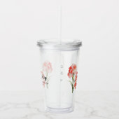 威厳がある誕生月花グラジオラスパーソナライズされた アクリルタンブラー (右)