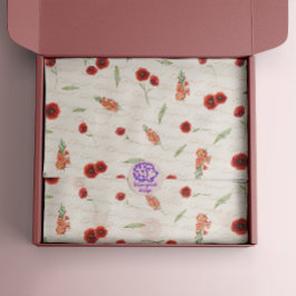 威厳がある誕生月花ポピーグラジオラス 薄葉紙