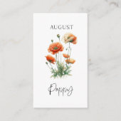 威厳がある誕生月花 エンクロージャーカード (正面)