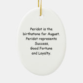 威厳がある誕生石エンジェルブロンド セラミックオーナメント (裏面)