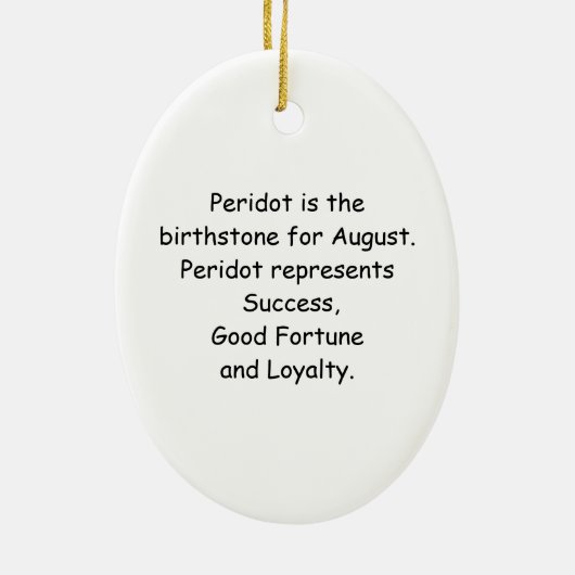 威厳がある誕生石エンジェルブロンド セラミックオーナメント (裏面)