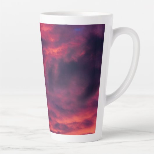 威厳がある赤 カフェラテマグ (右)