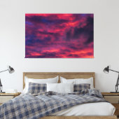 威厳がある赤 キャンバスプリント (インサイチュ (寝室))