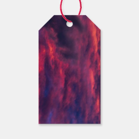 威厳がある赤 ギフトタグ (正面)