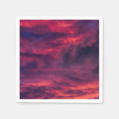 威厳がある赤 スタンダードカクテルナプキン (正面)