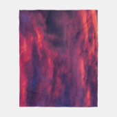 威厳がある赤 フリースブランケット (正面)