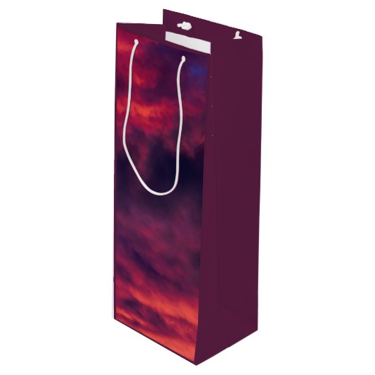 威厳がある赤 ワインギフトバッグ (正面アングル)