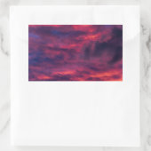 威厳がある赤 長方形シール (バッグ)