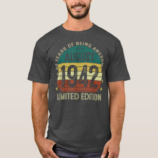 威厳がある1942年80歳ギフト男性へヴィンテージ80日 Tシャツ